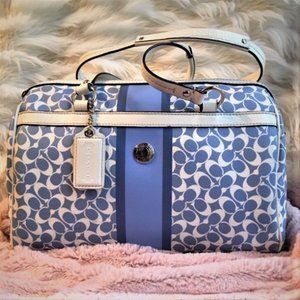 Coach Chelsea Heritage Signat. Stripe Shoulder Bag